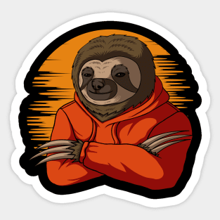 Sloth Cool Sunset Sticker